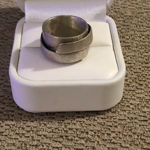 Cool vintage ring silver size 8.5-9